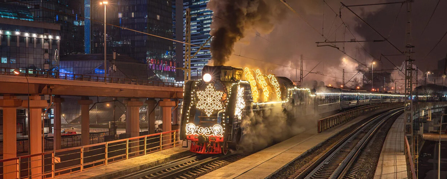 Поезд Деда Мороза 6-7 января 2024 приедет в Санкт-Петербург